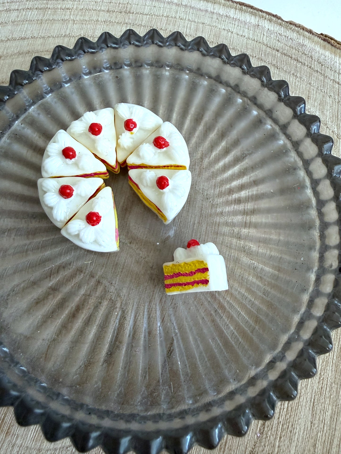 Miniatur Kuchenstück, Tortenstück - 2er Set