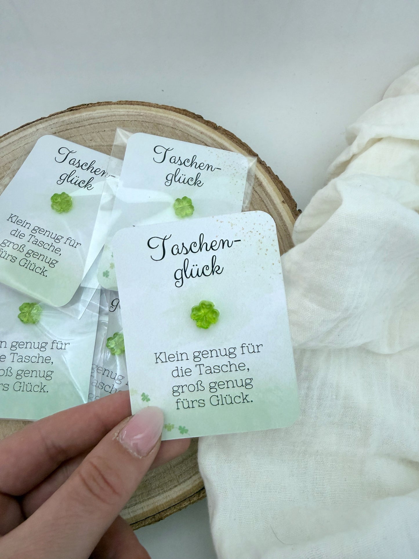 Taschenglücksbringer Kleeblatt, kleine Freude, Taschenglück to go