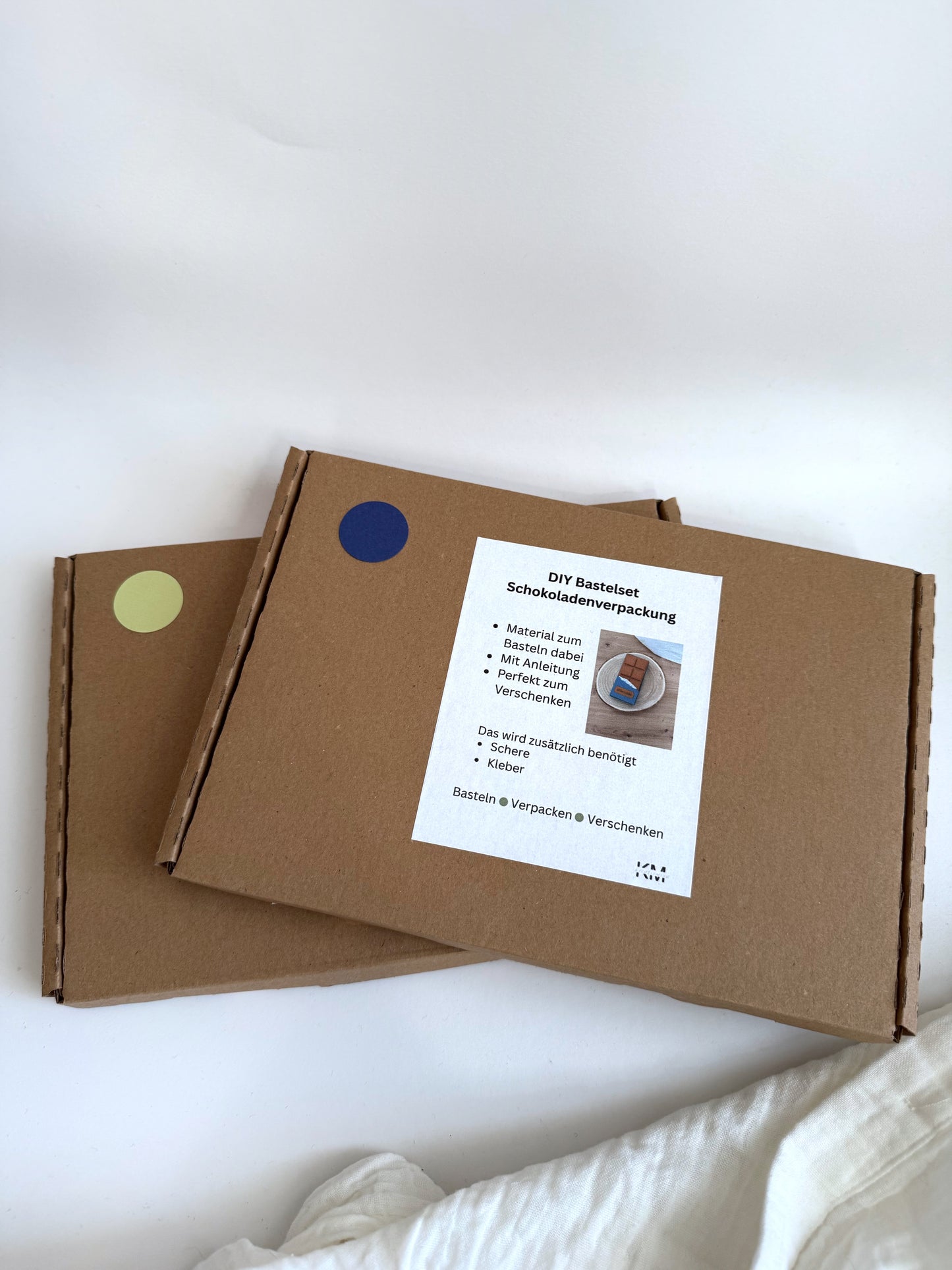 DIY Bastelset Geschenkbox Schokolade - verschiedene Farben