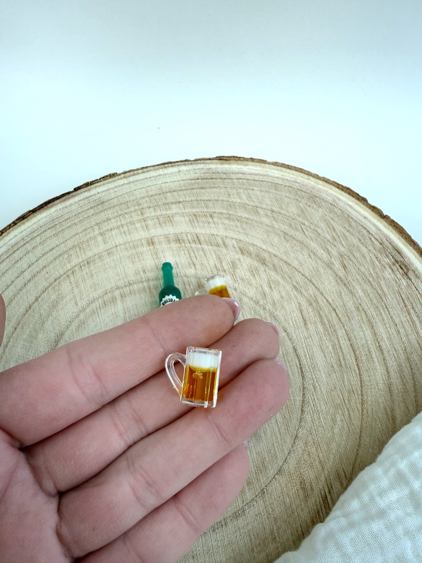 Miniatur Bierflasche mit Biergläsern - 3er Set