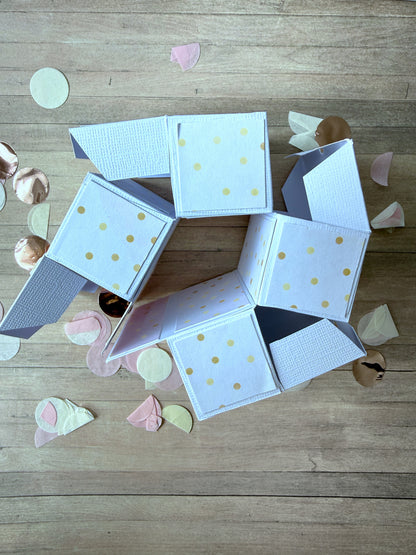 Geschenkbox Rollbox - 4 Boxen rosa