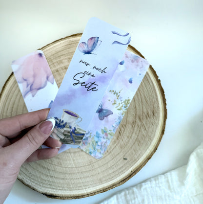 Lesezeichen lila/Schmetterling - einzeln oder 3er Set