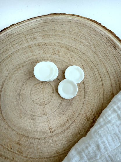 Miniatur Teller - 2er Set weiß