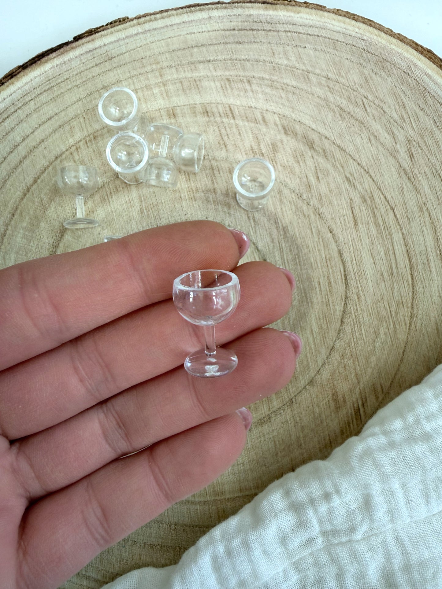 Miniatur Weingläser, leer - 2er Set