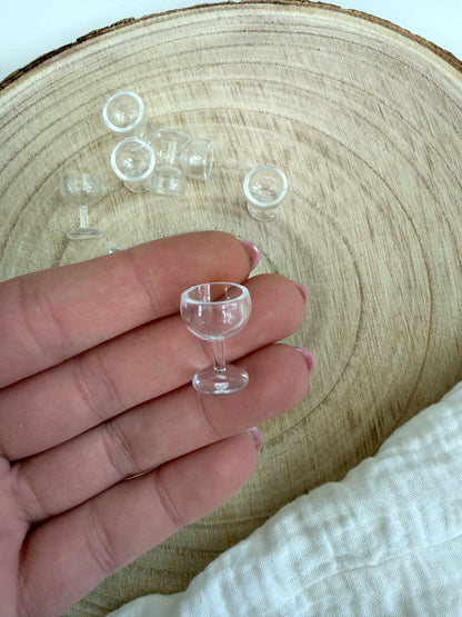 Miniatur Weingläser, leer - 2er Set