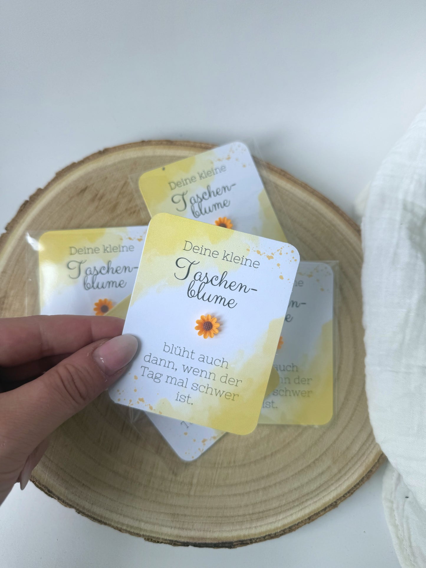 Taschenglücksbringer Sonnenblume, kleine Freude, Taschenglück to go
