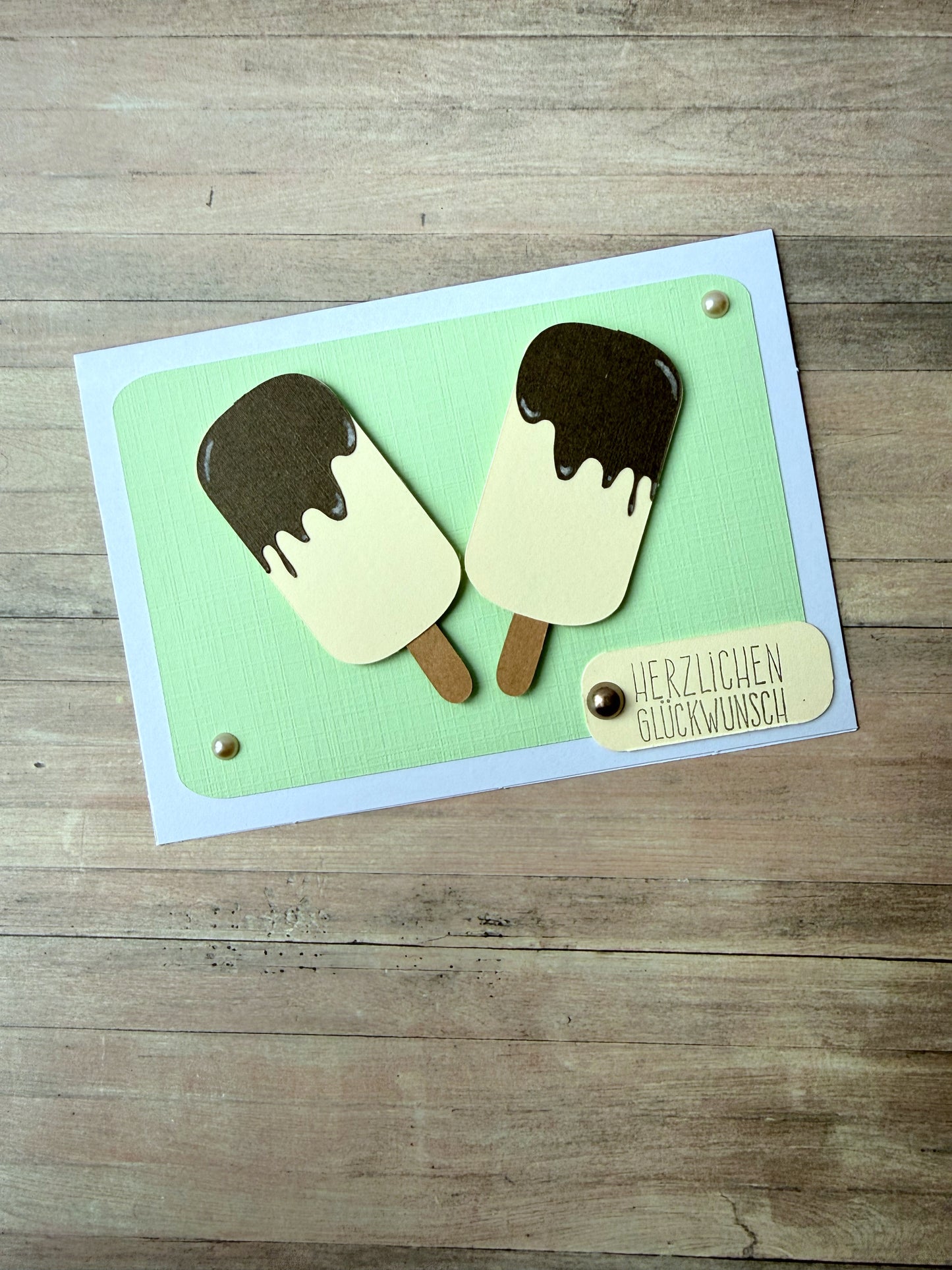 Grußkarte Geburtstag - Eis am Stiel