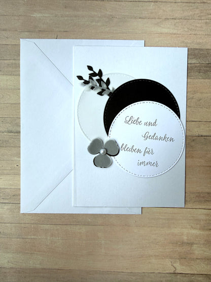 Beileidskarte Karte, Trauer - Kreise