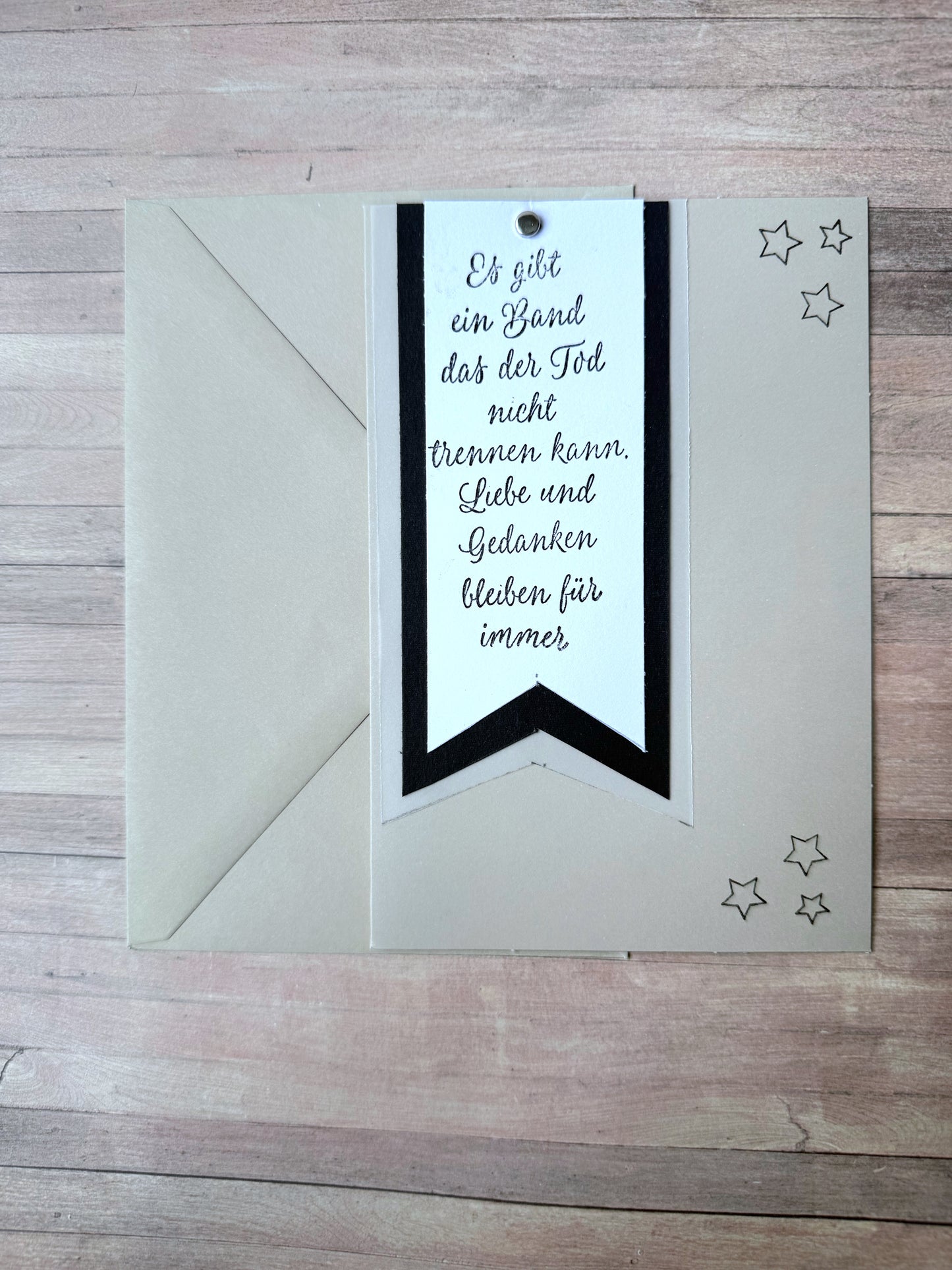 Beileidskarte Karte, Trauer - beige