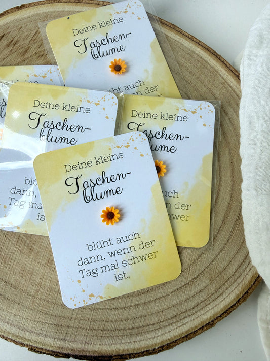 Taschenglücksbringer Sonnenblume, kleine Freude, Taschenglück to go