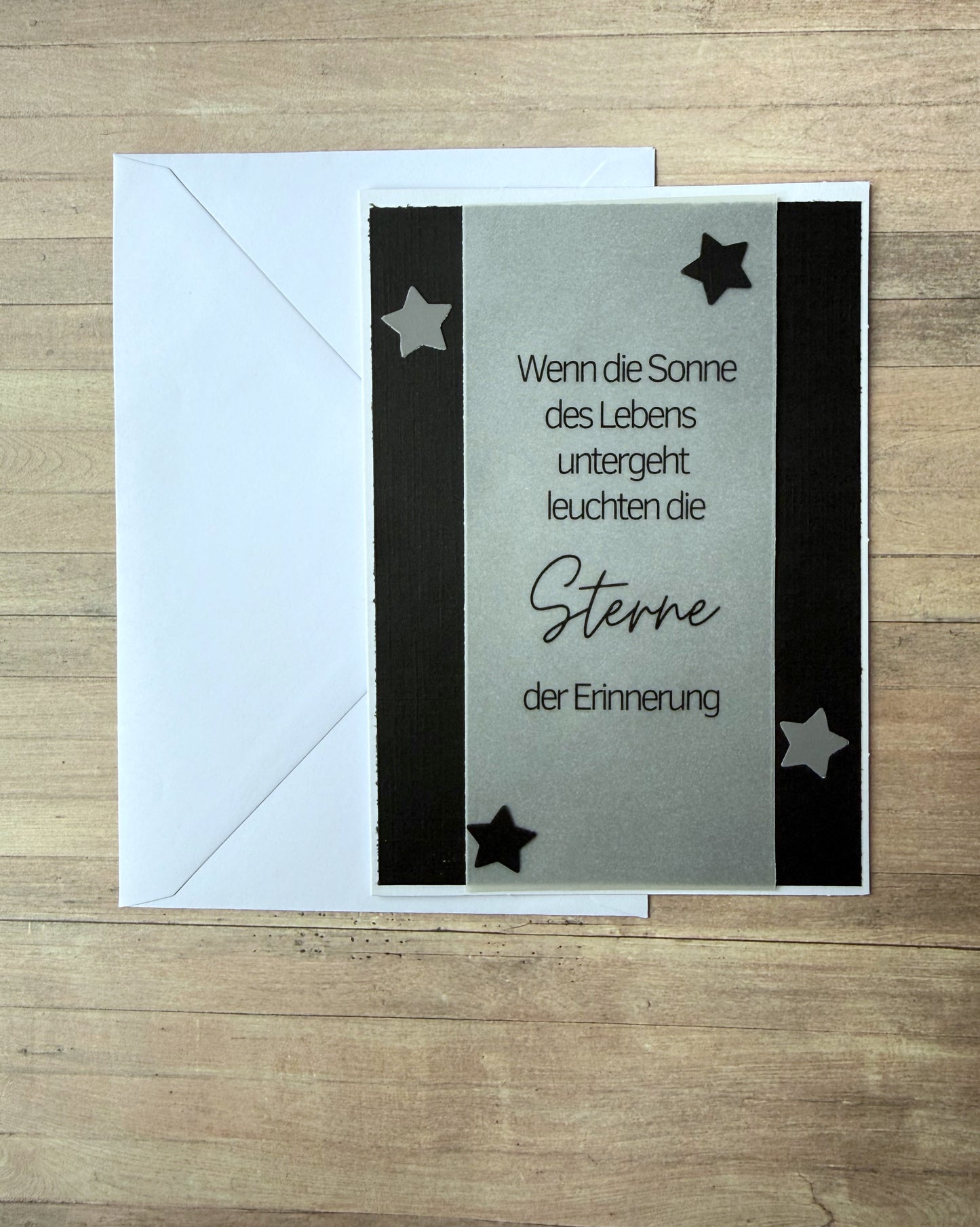 Beileidskarte Karte, Trauer - Sterne