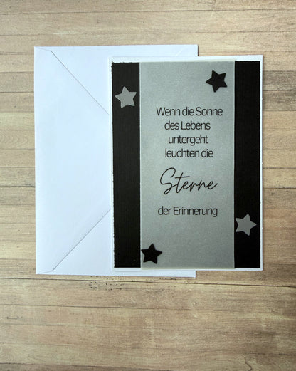 Beileidskarte Karte, Trauer - Sterne