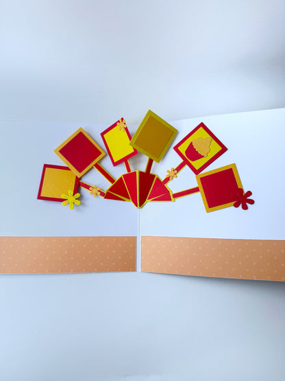 3d Pop-up Karte - Fotos bunt