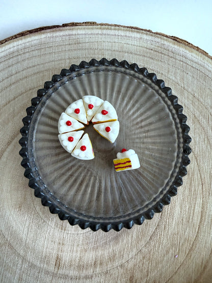 Miniatur Kuchenstück, Tortenstück - 2er Set