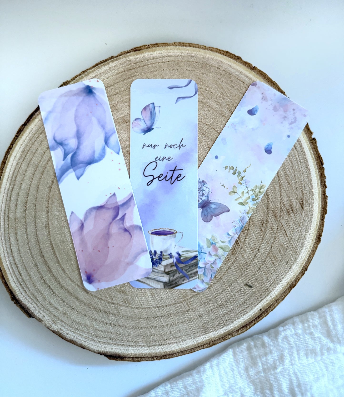 Lesezeichen lila/Schmetterling - einzeln oder 3er Set