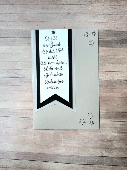 Beileidskarte Karte, Trauer - beige