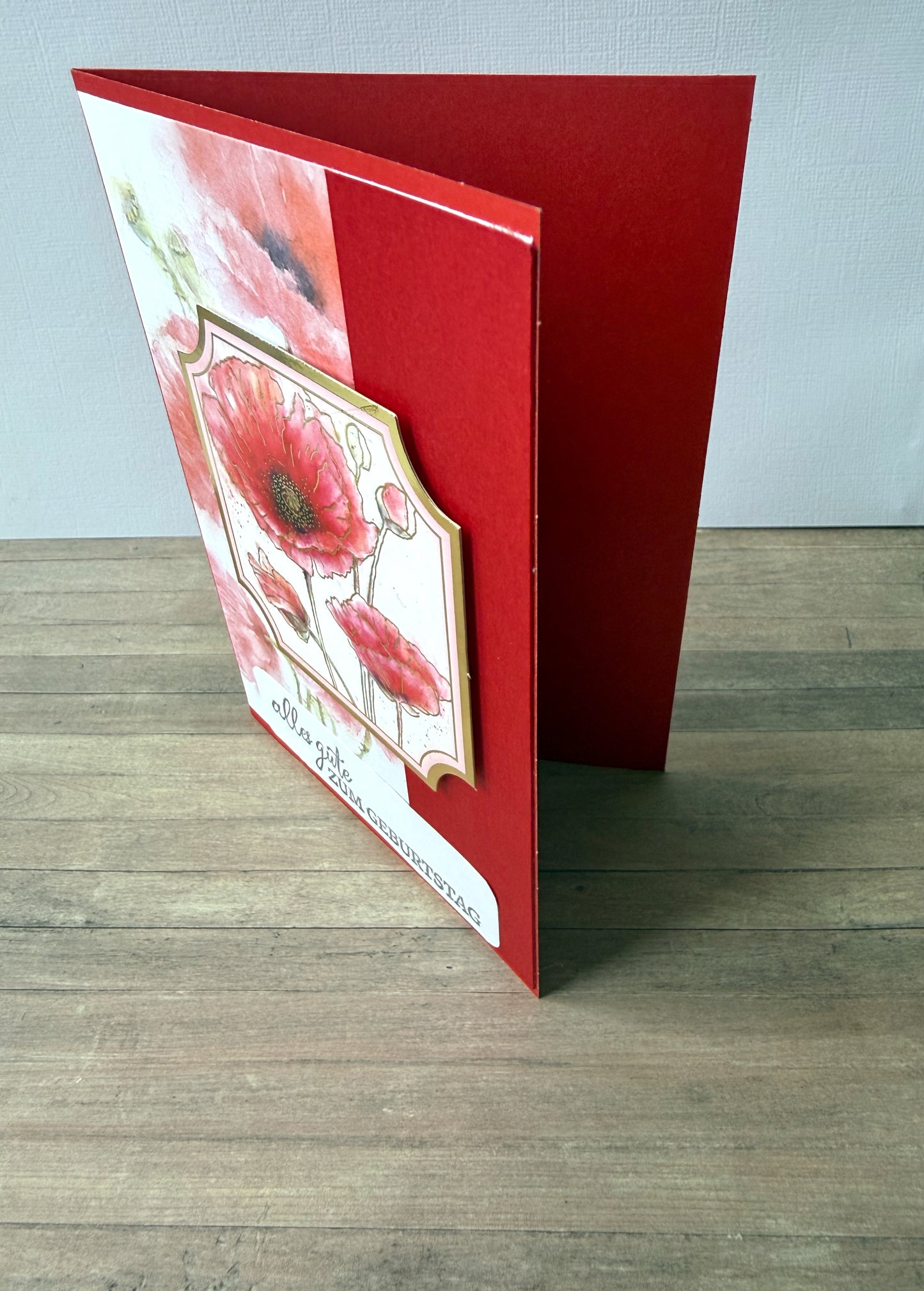 Grußkarte Geburtstag Mohnblumen