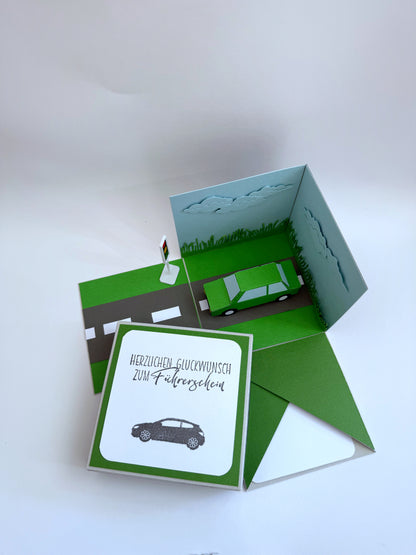 Explosionsbox zum Führerschein