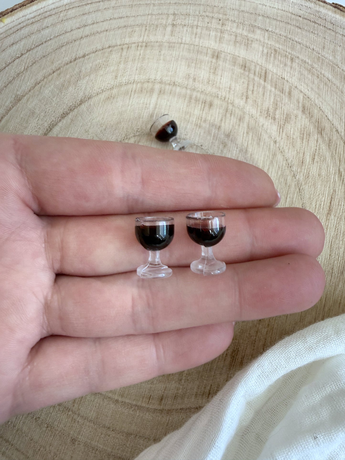 Miniatur Weingläser, Rotwein - 2er Set