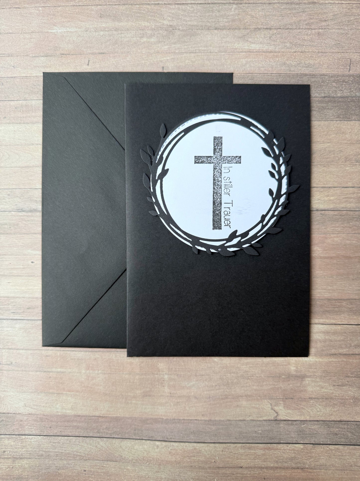 Beileidskarte Karte, Trauer - Kreuz