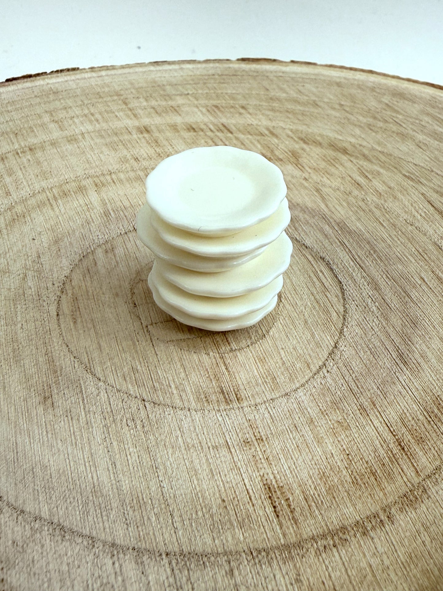 Miniatur Teller - 2er Set weiß