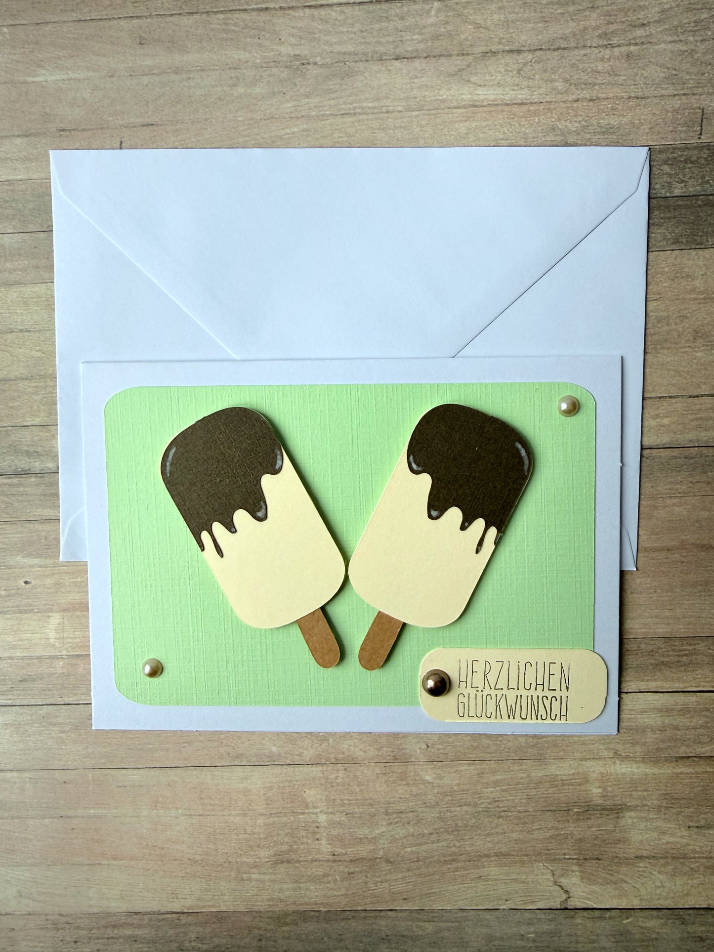 Grußkarte Geburtstag - Eis am Stiel