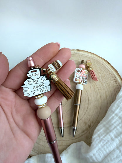 Kugelschreiber Kaffee mit Charm und Quaste - verschiedene Varianten