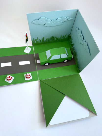 Explosionsbox zum Führerschein