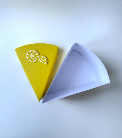 DIY Bastelset Geschenkbox Kuchen - Zitrone