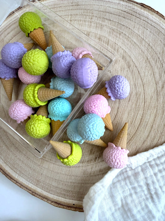 Radiergummi Eis - verschiedene Farben