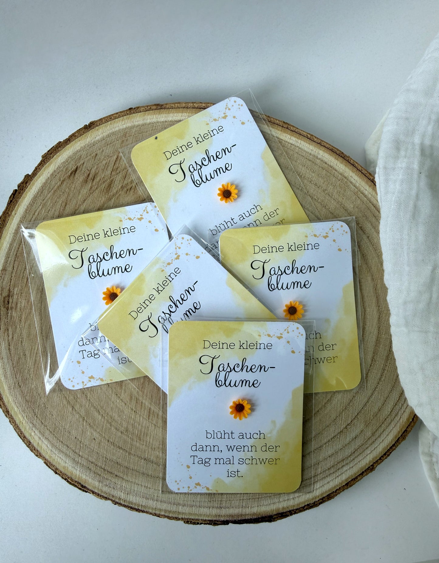 Taschenglücksbringer Sonnenblume, kleine Freude, Taschenglück to go