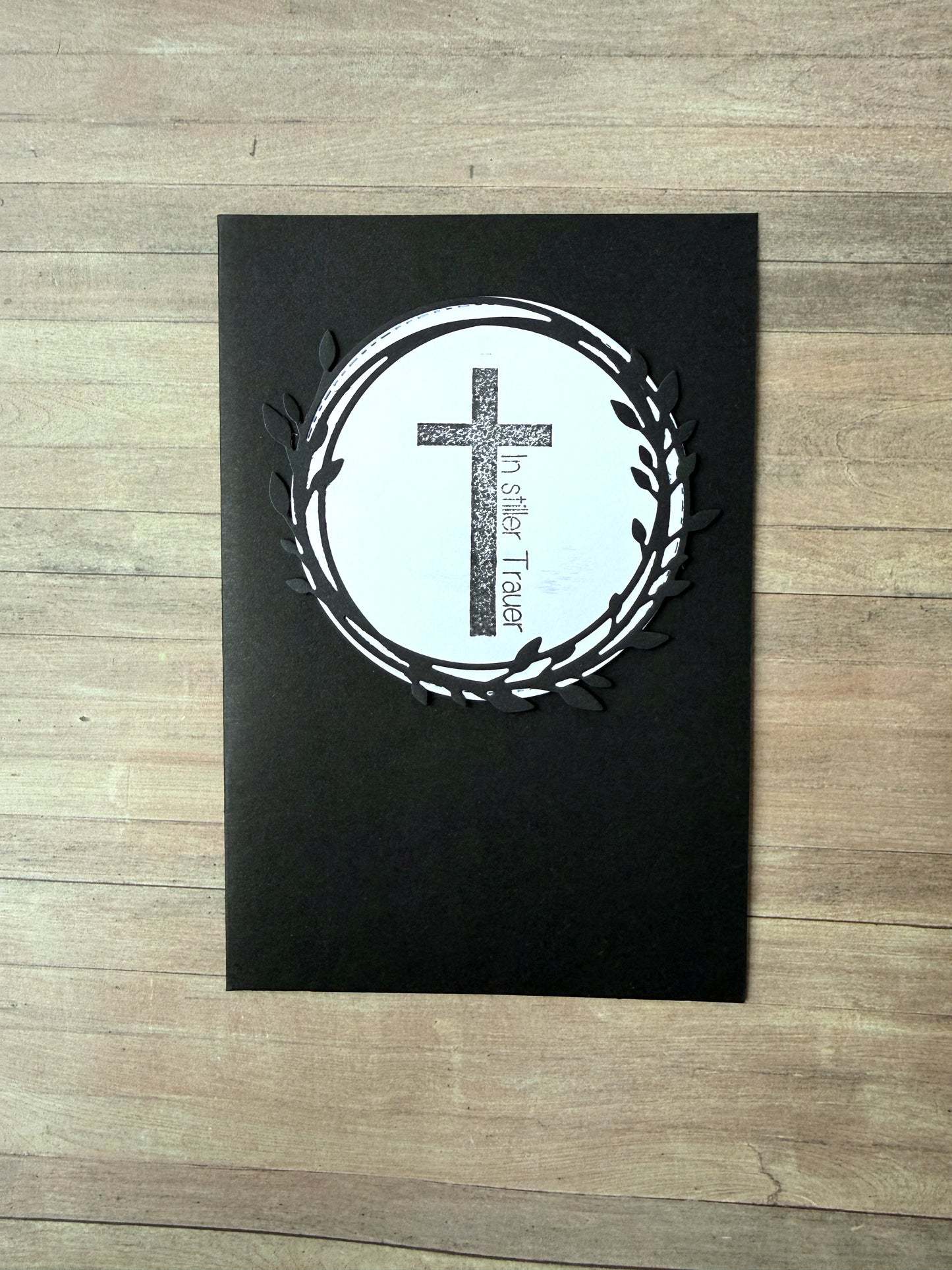 Beileidskarte Karte, Trauer - Kreuz