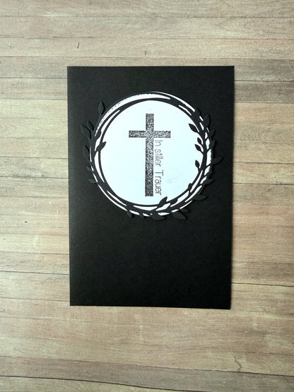 Beileidskarte Karte, Trauer - Kreuz