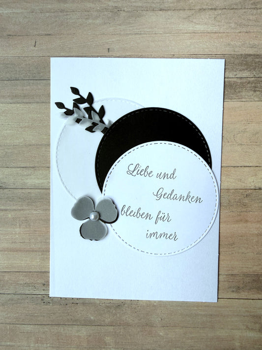 Beileidskarte Karte, Trauer - Kreise